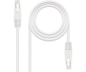 Cable De Red Latiguillo Rj45 Cat.5e Utp Awg24 0.5 M Blanco Nanocable