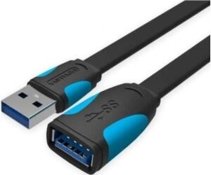 Cable Alargador USB 3.0 Vention VAS-A13-B200/ USB Macho - USB Hembra/ 5Gbps/ 2m/ Negro y Azul