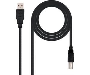 Nanocable 10.01.0102-BK cable USB 1 m 2.0 USB A USB B Negro