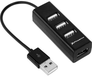 Hub usb portatil phoenix 4 puertos usb 2.0 cable conector usb flexible diseo compacto