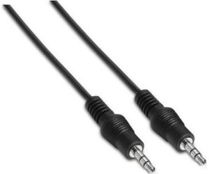 Cable Estreo Aisens A128-0141/ Jack 3.5 Macho - Jack 3.5 Macho/ Hasta 0.1W/ 30cm/ Negro