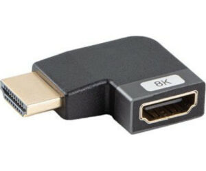 Adaptador 8k Lanberg Hdmi(m) A Hdmi(h) Angulo Izquierda Aluminio Plata