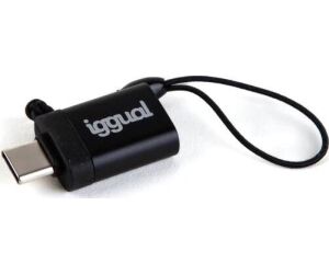 iggual Adaptador USB OTG tipo C a USB-A 3.1 negro