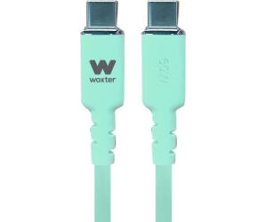 Cable USB 2.0 Tipo-C Woxter PE26-189/ USB Tipo-C Macho - USB Tipo-C Macho/ Hasta 60W/ 480Mbps/ 1.2m/ Verde