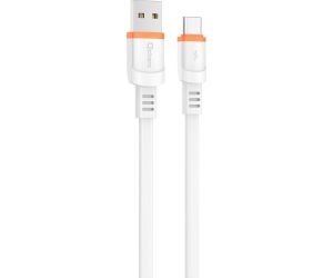 Cable qcharx rome usb a tipo c 3a - 1 m - pvc plano blanco