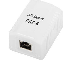 Roseta De Superficie Lanberg Cat.6 Ftp 1x Toma Rj45 Blanco