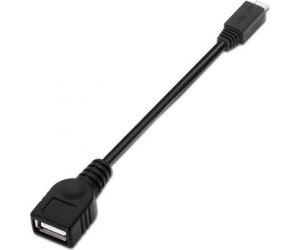 Cable Aisens Usb 2.0 Otg Tipo Micro B/m-a/h Negro 15cm