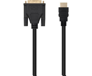 Cable de vdeo DVI-HDMI M/M 1.8m. Negro