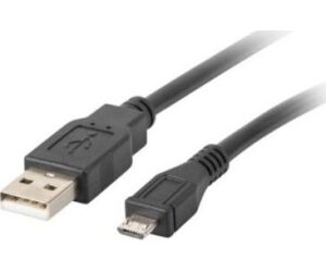 Cable usb lanberg 2.0 macho -  micro usb macho 0.3m negro