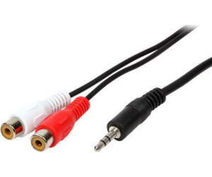 CABLE AUDIO 1xJACK 3.5M A 2xRCA H LOGILINK 0.2M