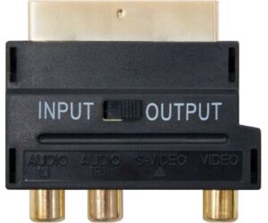 ADAPTADOR EUROCONECTOR RCA/SVIDEO SCART/M-3xRCA/H+SVIDEO/H CON SWITCH NANOCABLE