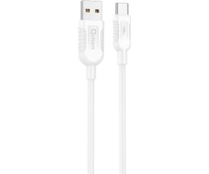 Cable qcharx athens usb a tipo c 3a - 1 m - pvc blanco