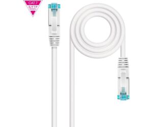 Cable de Red RJ45 SFTP Nanocable 10.20.1700-L25-W Cat.7/ LSZH/ 25cm/ Blanco