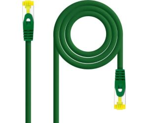 Cable De Red Latiguillo Rj45 Sftp Cat6a Awg26 0.30 M Verde Nanocable