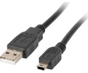 Cable usb lanberg 2.0 macho - mini usb macho ferrita 1.8m negro