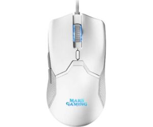 Mouse raton mars gaming mmv optico usb 6 botones 10000ppp rgb blanco