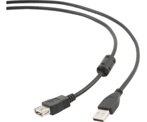 Gembird Cable USB 2.0  A/M-A/H 1,8 Mts Ngr Ferr