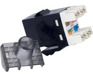 Conector RJ45 Phasak SD 3018 Cat.6 UTP/ Negro