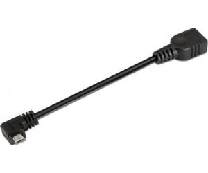 Cable Usb 2.0 Aisens Otg Acodado Micro B/m-a/h Negro 15cm