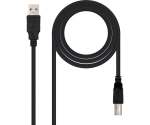 Cable USB A-A M/M 1m. Blanco