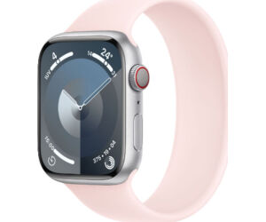 Apple Watch Series 9/ GPS/ 45mm/ Caja de Aluminio Rosa/ Correa Deportiva Loop Rosa Claro