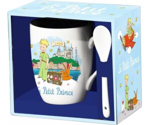 Taza de cermica con cuchara enesco el principito