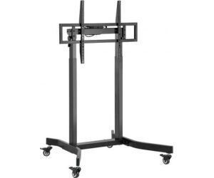 Soporte Aisens Suelo Motorizado Ruedas Pantalla 120kg 55-100 Negro