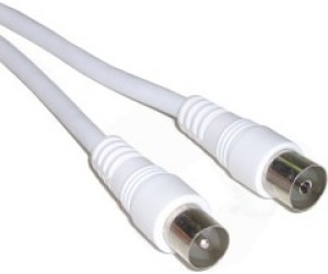 Cable de antena 75 Ohm M/H 1.5m. Blanco