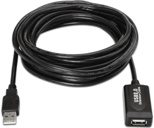 Cable USB A-A M/H 5m. Negro