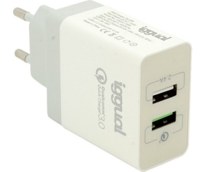 Cargador 2xUSB QuickCharge QC3.0 30W