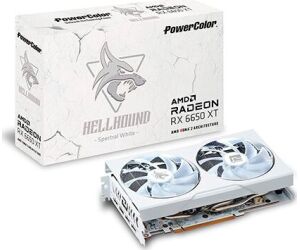 Tarjeta grafica powercolor radeon rx 6650xt hellhound 8gb gddr6 white