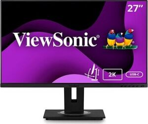 Monitor Viewsonic 27" 2k Qhd Ips Hdmi Dp-inout Usb-c Rj45 Usb Multi Ergo Pivot