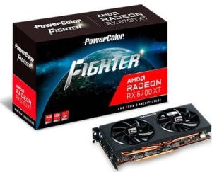 Tarjeta grafica powercolor radeon rx 6700xt fighter  12gb gddr6