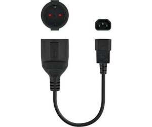 Adaptador IEC C14 M a CEE7 H 50cm