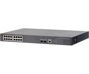 Dahua - Dh-pfs4218-16gt-240 - Switch Poe 16 Puertos Gigabit + 2 Sfp Uplink Gigabit 240w 802.3at Manejable Layer 2