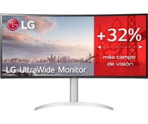 Monitor Profesional Ultrapanormico LG UltraWide 34WQ650-W 34"/ WFHD/ Multimedia/ Regulable en Altura/ Plata y Blanco