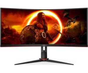 Monitor Gaming Ultraparonmico Curvo AOC CU34G2XP/BK 34"/ WQHD/ 1ms/ 180Hz/ VA/ Negro