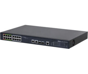 (dh-lr2218-16et-240-v2) Dahua Switch L2 Epoe Gestionable 16 Puertos 10/100 (8 Epoe/eoc + 8 Poe) + 2 Uplink Combo Gigabit/sfp