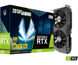 Vga Zotac Rtx 3050 Eco,nv,rtx3050,gddr6,8gb,128bit,hdmi+3dp,2 Ventiladores (zt-a30500k-10m)