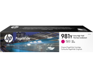 HP Cartucho original PageWide 981Y magenta de alto rendimiento