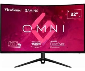 Monitor Viewsonic 32" Curvo Hdmi Multimedia Ajustable 165hz