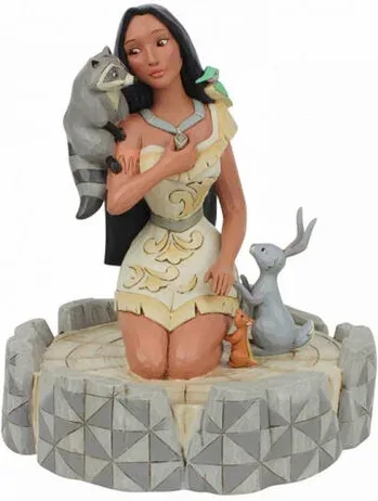 Figura enesco disney pocahontas y sus mascotas