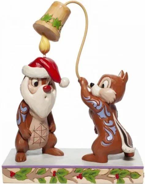 Figura enesco disney chip & dale version navideña