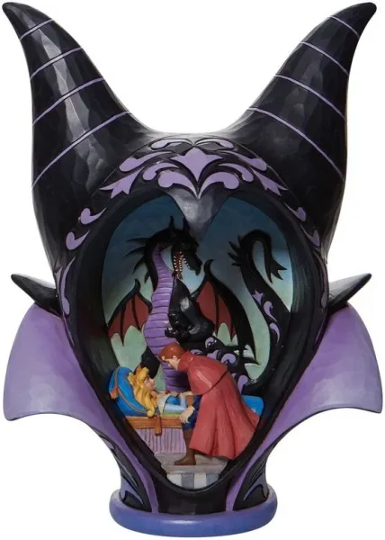 Figura enesco disney diorama la bella durmiente malefica style