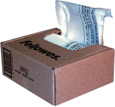 Pack 100 Bolsas Residuos para Destructora 28 Litros Fellowes 36052