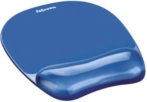 Alfombrilla con Reposamuñecas Raton Gel Azul Fellowes 9114120