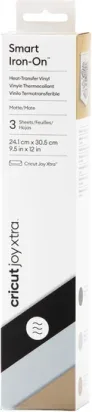 Cricut Joy Xtra Smart Iron-On Lámina de vinilo de transferencia térmica Vinilo de termotransferencia liso 3 hojas