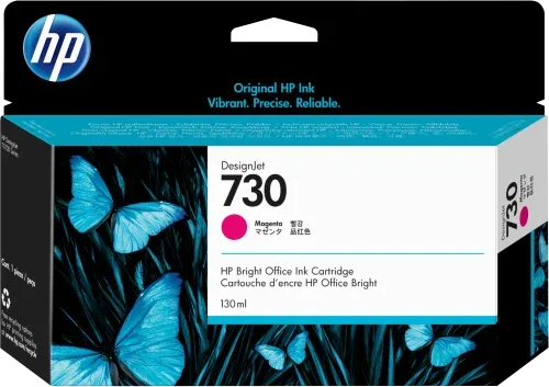 HP Cartucho de tinta DesignJet 730 magenta de 130 ml