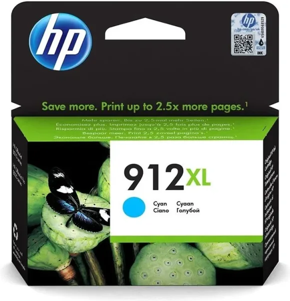 Hp Cartucho Tinta 912Xl Cian Oj 8022 (3Yl81Ae)
