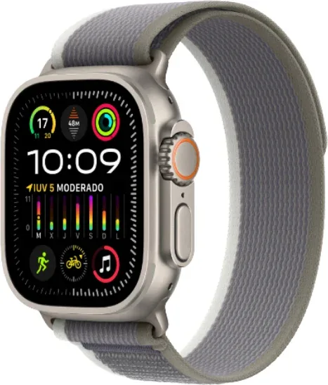 APPLE WATCH ULTRA 2 CAJA TITANIO GPS+CELL 49mm CORREA LOOP GREEN/GREY TRAIL S/M
